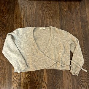 Grey Wrap Cardigan Small